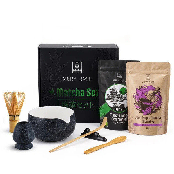 Dárková sada: japonská ceremoniální matcha + barevná alternativa matchy