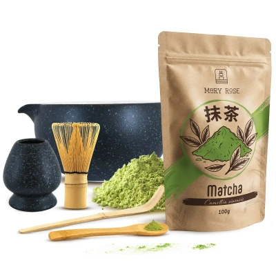 Sada na vaření čaje Matcha: matcha 100g + příslušenství