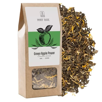 Mary Rose - Zelený Čaj Green Apple Power - 50 g