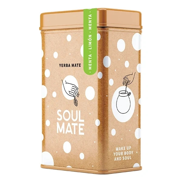 Yerbera – Plechovka + Soul Mate Orgánica Menta Limon 0,5 kg