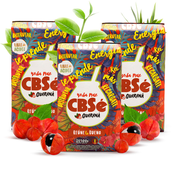 Yerba Mate CBSe Energy s guaranou 3x500g (1,5kg)