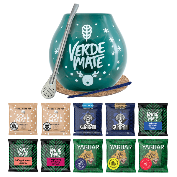Yerba Mate Set 10x50g Zimní tykev Bombilla