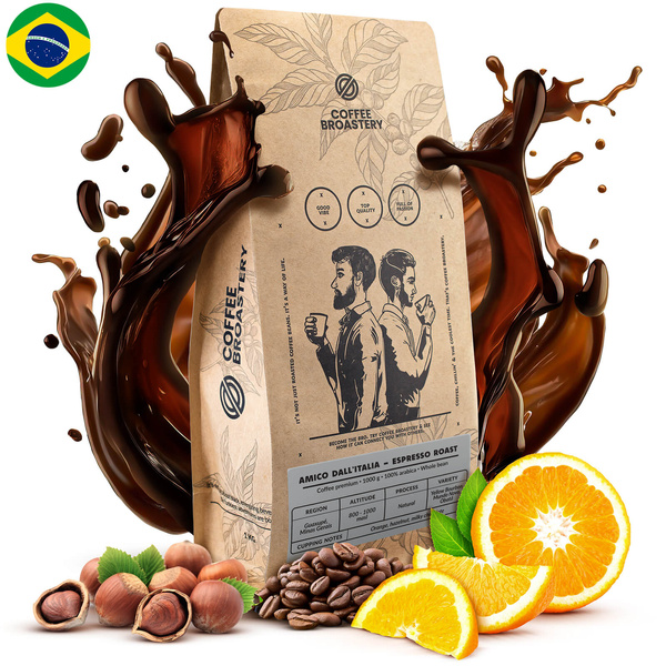 Bro Coffee Roastery - Zrnková káva Amico dall'Italia Espresso Roast 1 kg