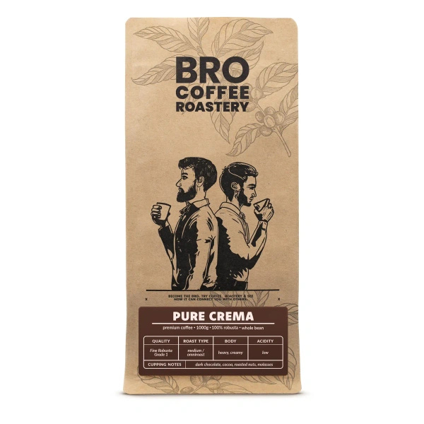 Bro Coffee Roastery – Zrnková káva Pure Crema 1 kg