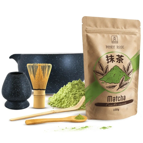 Sada na vaření čaje Matcha: matcha 100g + příslušenství