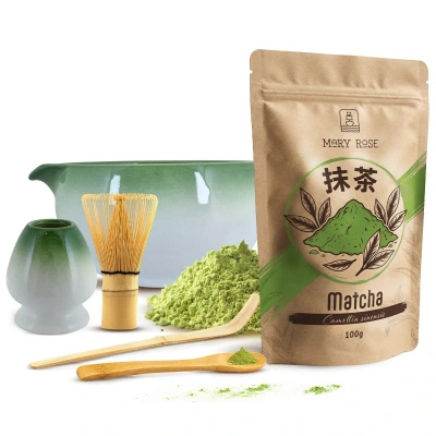 Sada na vaření čaje Matcha: matcha 100g + příslušenství