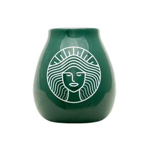 Keramická kalabasa s logem Pachamama (zelená) 350 ml