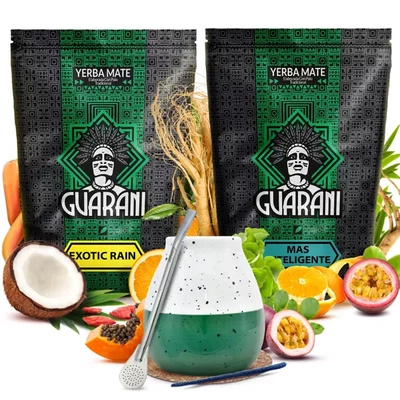 Guarani yerba mate sada keramická kalabasa bombilla
