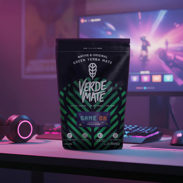 Verde Mate Green Game On 0,4 kg – yerba maté pro hráče s příchutí energetického nápoje