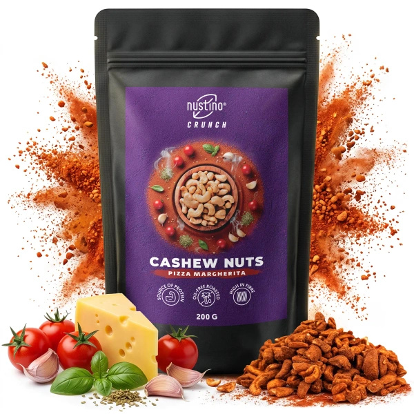 Nustino Crunch – pražené kešu ořechy – Pizza Margherita 200 g