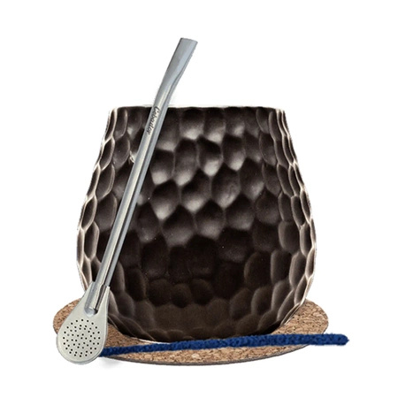 Sada Kalabása + Bombilla 19cm pro Yerba Mate
