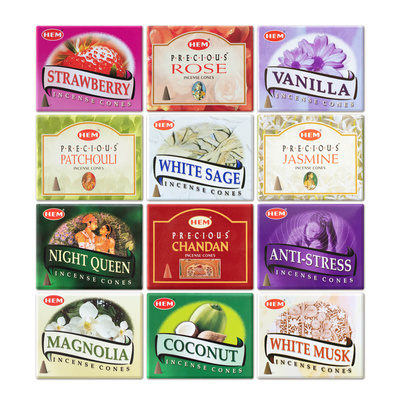 Kuželové vonné tyčinky HEM – mix 12 vůní
