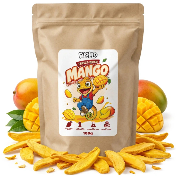 FiloLilo – Lyofilizované mango (plátky) 100 g