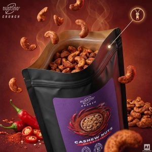 Nustino Crunch – pražené kešu ořechy – Hot & Bold Chilli 100 g