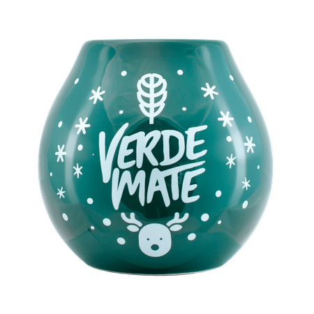 Keramická kalabasa s logem Verde Mate - Winter Time 350 ml