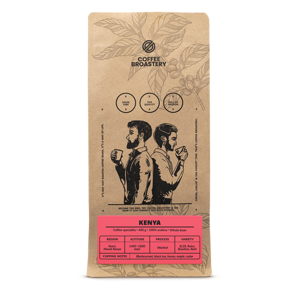 Bro Coffee Roastery - Zrnková káva Kenya Nyeri Speciality 400 g
