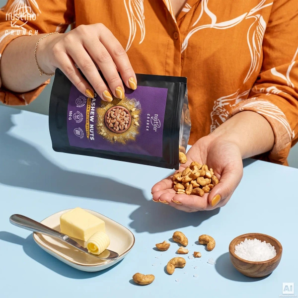 Nustino Crunch – pražené kešu ořechy – Golden Salted Butter 100 g