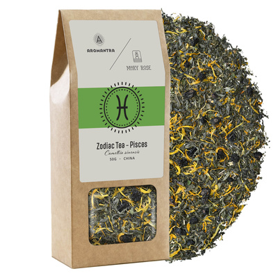 Aromantra x Mary Rose – Čaj znamení zvěrokruhu – Ryby (zelený) 50 g