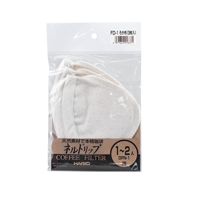 Textilní filtry na kávu – Hario Woodneck Drip Pot 1 Cup (3 ks).