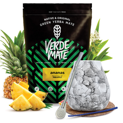 Sada Yerba Maté Verde Mate 500g 0,5kg Kalabása + Bombilla