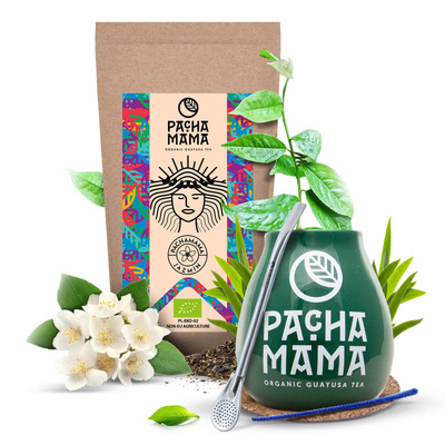 Sada Guayusa Pachamama Jazmín 100g + Kalabása + Bombilla