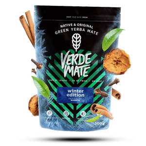 Vánoční dárkový set yerba mate Verde Mate Winter Edition 500g + kalebas a bombilla