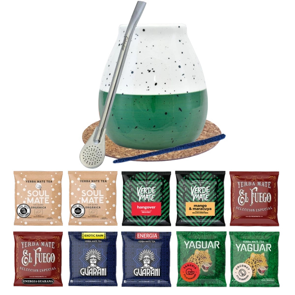 Yerba Mate Sada 10x50g Kalabása + Bombilla
