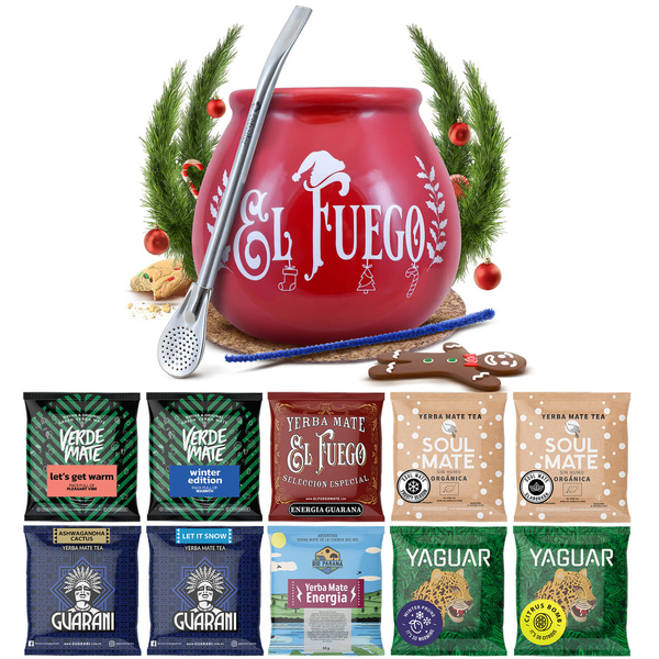 Yerba Mate zimní sada 10x50g Kalabása + Bombilla