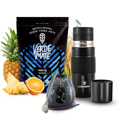 Sada Yerba Maté Verde Mate Mas IQ 500g 0,5kg Yerbomos + Kalabása + Bombilla