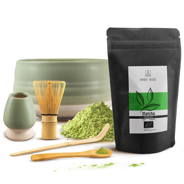 Sada PREMIUM na vaření čaje Matcha: japonská BIO matcha 30g + příslušenství