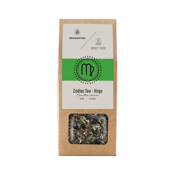 Aromantra x Mary Rose – Čaj znamení zvěrokruhu – Panna (zelený) 50 g