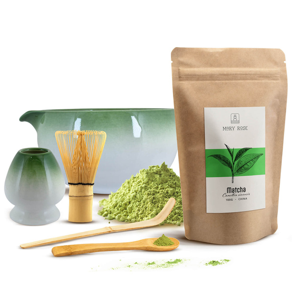 Sada na vaření čaje Matcha: matcha 100g + příslušenství